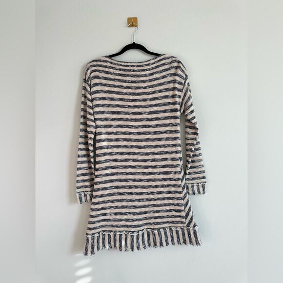 Soft Surroundings Marina Nautical Striped Long Sleeve Cotton Sweater Size Small - Picture 7 of 8